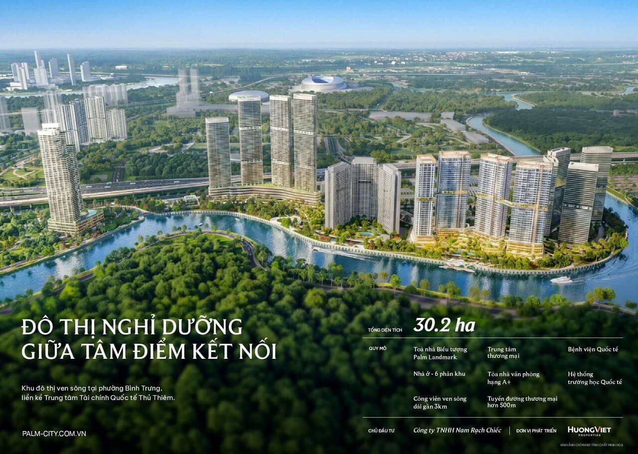 Palm River sở hữu lợi thế hiếm có từ quỹ đất ven sông tại TP. Thủ Đức 1 Căn hộ Palm River tại khu đô thị Palm City