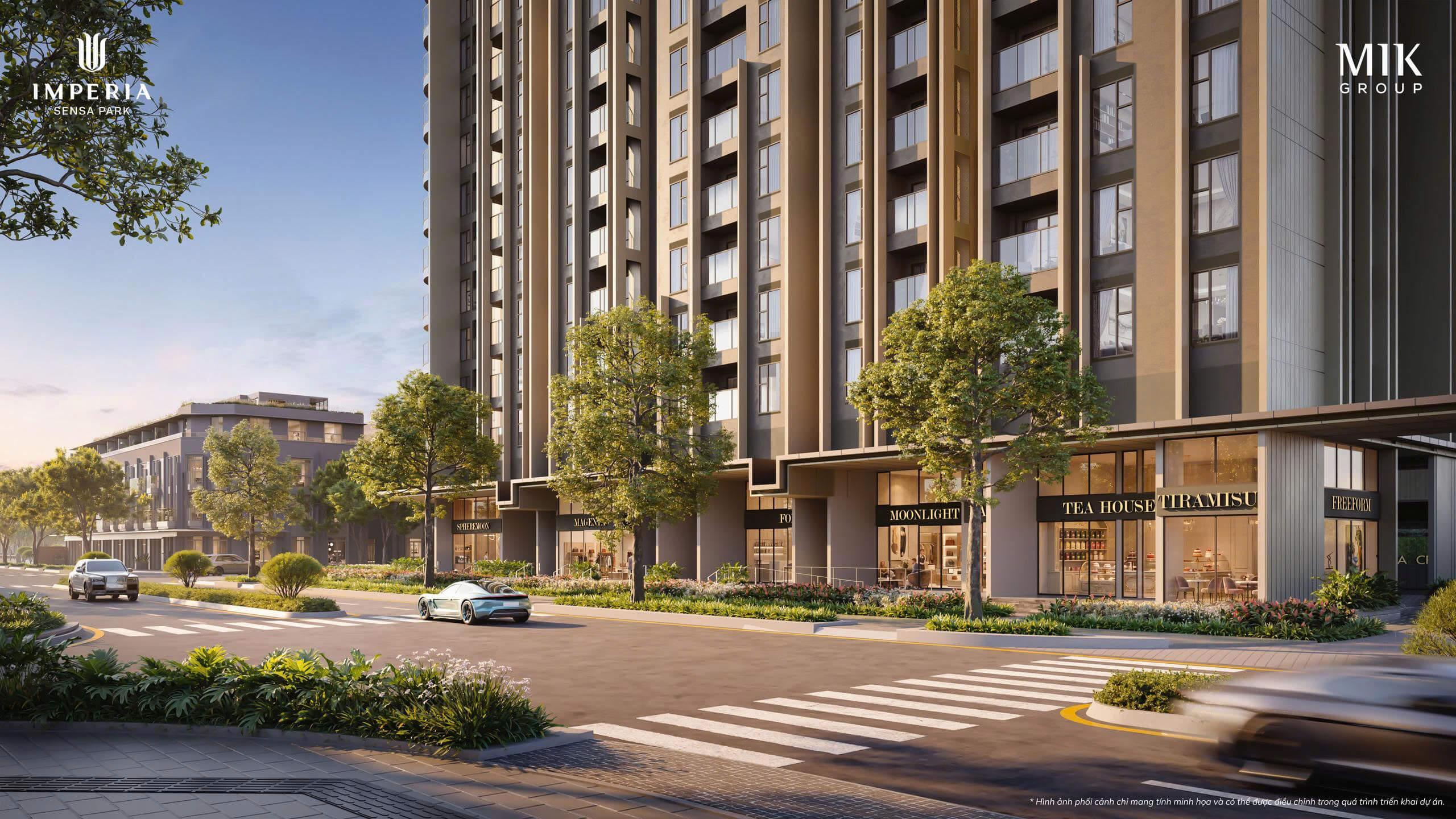 Phối cảnh shop khối đế Imperia Sensa Park